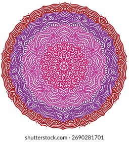 Signos y símbolos, diseño de arte de mandala de flores o de loto de patrón de círculo. colorido, vintage, tradición, clásico, dco, ciclo, islámico, árabe, bordado, ikat, motivos indios, tradicional, turco, artes .