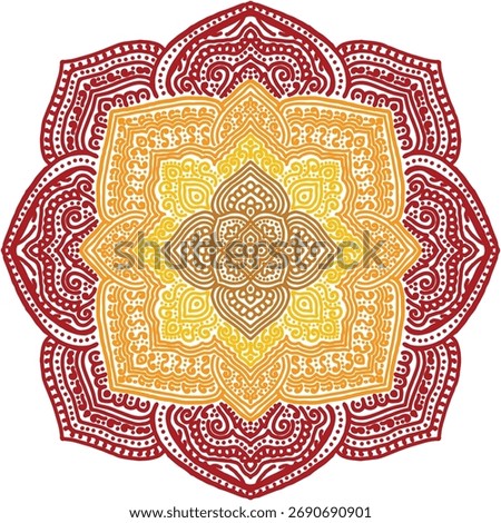 Signs and symbols, Circle pattern lotus or flower mandala art design. colorful, vintage, tradition, classic, dco, cycle, islamic, arabic, embroidery, ikat, Indian motifs, traditional, Turkish, arts .