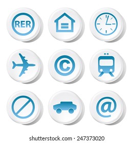 Signs and symbols icons set great for any use. Vector EPS10.