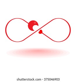 Signs & Symbols: The infinity symbol. Eater is biting the heart infinity loop.