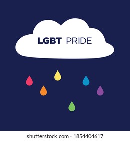 Signs and symbols of the LGBT community. Gay and lesbian pride icons set on dark background