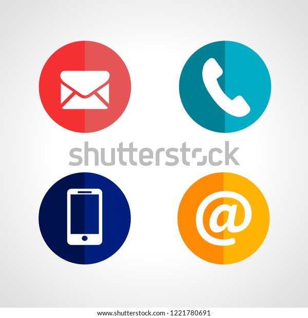 Signs Symbols Mail Telephone Stock Vector (Royalty Free) 1221780691 ...