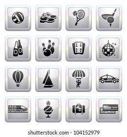 Signs. Vacation, Recreation & Travel. Third set icons