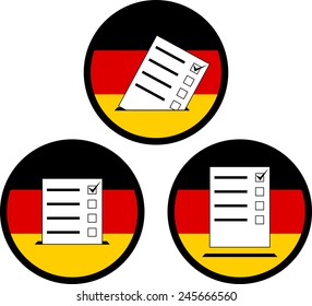 signs of voting in germany. vector illustration