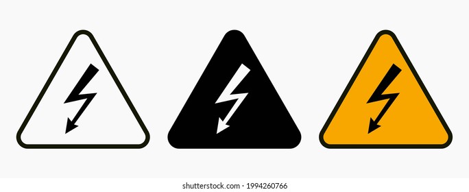 Signs Warning Danger Fire High Voltage Stock Vector (Royalty Free ...