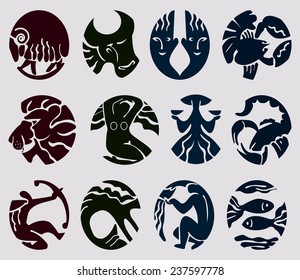 Signs of the zodiac.Set contains images of signs of the zodiac.