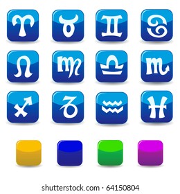Signs of the zodiac on a white background
