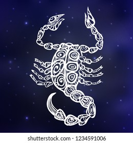 signs of zodiac Scorpio on space