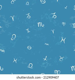 signs of the zodiac seamless pattern