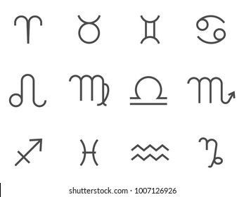 Signs Zodiac Set Twelve Star Signs Stock Vector (royalty Free 