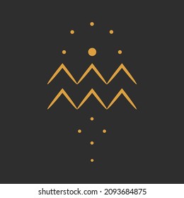 signs of the zodiac symbols. magic signs in the form of tattoo dots. ideal for astrologer blog or tarot cards