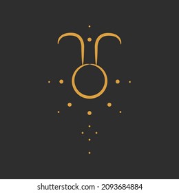 signs of the zodiac symbols. magic signs in the form of tattoo dots. ideal for astrologer blog or tarot cards