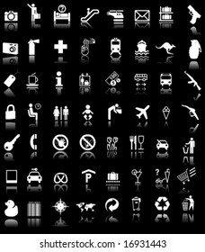 muchos signos/símbolos con sombras