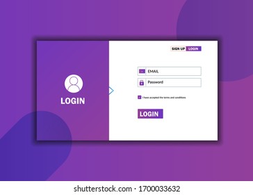 Signup Form Login Page Design You Stock Vector (Royalty Free ...