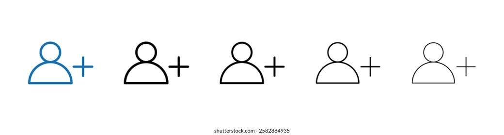 Signup icon Outline vector logo for web ui