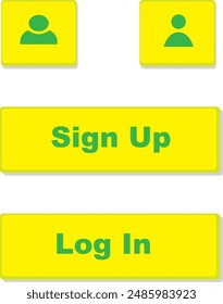 SignUp und Login Button Design mit zwei Login Avatar in Websites zu verwenden...