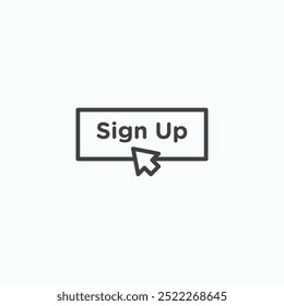 Signupline in Thin line black color. flat simple vector symbols illustration.
