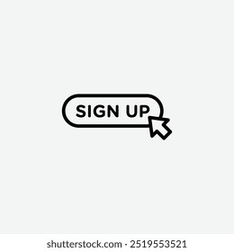 Ícone de vetor Signupline. EPS 10