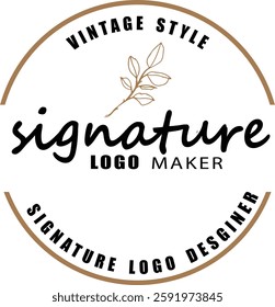 sihnature logo art desgain illustrator