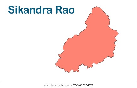 Sikandra Rao subdivision map-, Hathras District, Uttar Pradesh State, Republic of India, Government of  Uttar Pradesh, Indian territory, Eastern India, politics, village, tourism