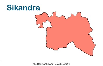 Mapa da subdivisão de Sikandra, Distrito de Jamui, Estado de Bihar, República da Índia, Governo de Bihar, Território indiano, Índia Oriental, política, vila, turismo