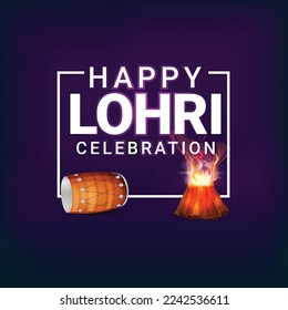 Sikh festival happy lohri celebration background