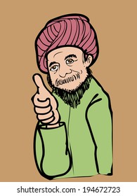 Sikh Indian man thumb up