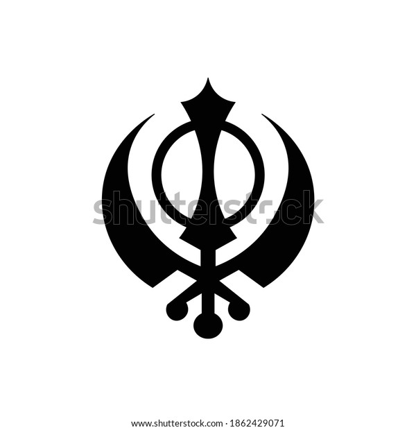 Sikh Symbol Khanda Vector Illustration Stock Vector (Royalty Free ...