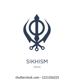 sikhism icon. Trendy flat vector sikhism icon on white background from india collection, vector illustration can be use for web and mobile, eps10