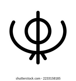Sikhism Icon Vector Symbol Design Illustration