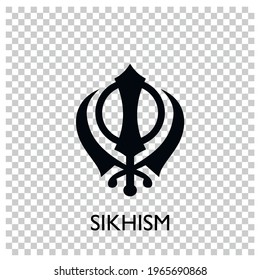 Sikhism icon vector. Trendy flat sikhism icon from religion collection isolated on transparan background. 
Religious symbol