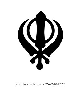 sikhism religious symbol on white background