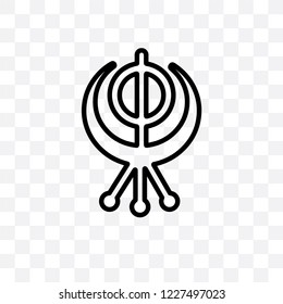 sikhism vector linear icon isolated on transparent background, sikhism transparency concept can be used for web and mobile