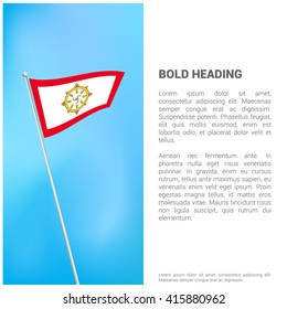 Sikkim flag Brochure - Vector Flyer Cover Page Design