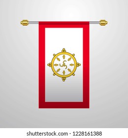 Sikkim hanging Flag