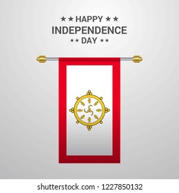 Sikkim Independence day hanging flag background