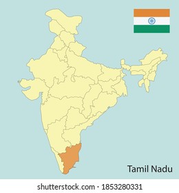 Sikkim, map of India with state borders