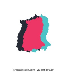 Sikkim Map - World Map International vector template. India region silhouette vector illustration