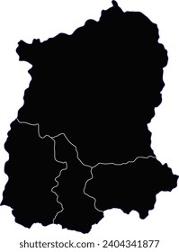 Sikkim Silhouette map vector illustration on white background