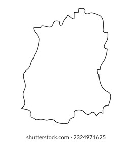 Sikkim state map, administrative division of India. Vector illustration.