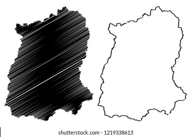 Sikkim (States and union territories of India, Federated states, Republic of India) map vector illustration, scribble sketch Sikkim state map
