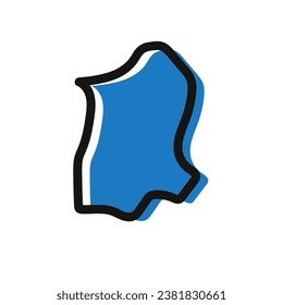 Sikkim vector mp art on white color background.