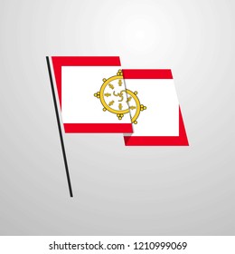 Sikkim Waving Flag
