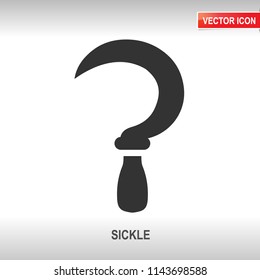 sikle black vector icon on white background