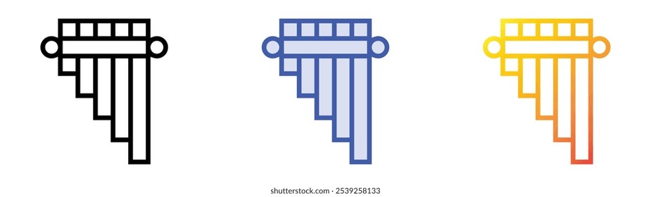 siku icon. Linear, Blue Fill and Gradient Style Design Isolated On White Background