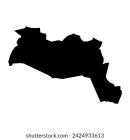 Mapa de la región de Sila, división administrativa de Chad. Ilustración vectorial.