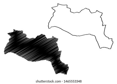 Sila Region (Regions of Chad, Republic of Chad) map vector illustration, scribble sketch Dar Sila map