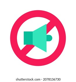 ilustración de vector de clipart plana de silencio