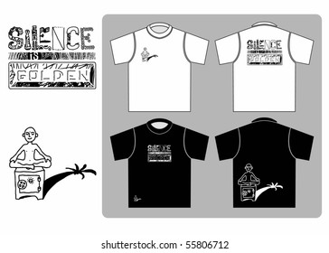 silence is golden, T-shirt, saying