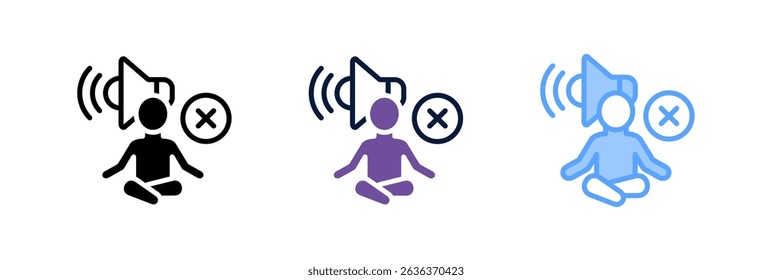 Silence Icon Element For Design And Vector